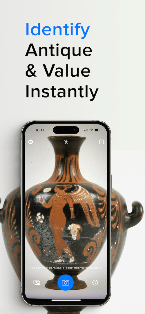 Antique ID app identifying Victorian vase value
